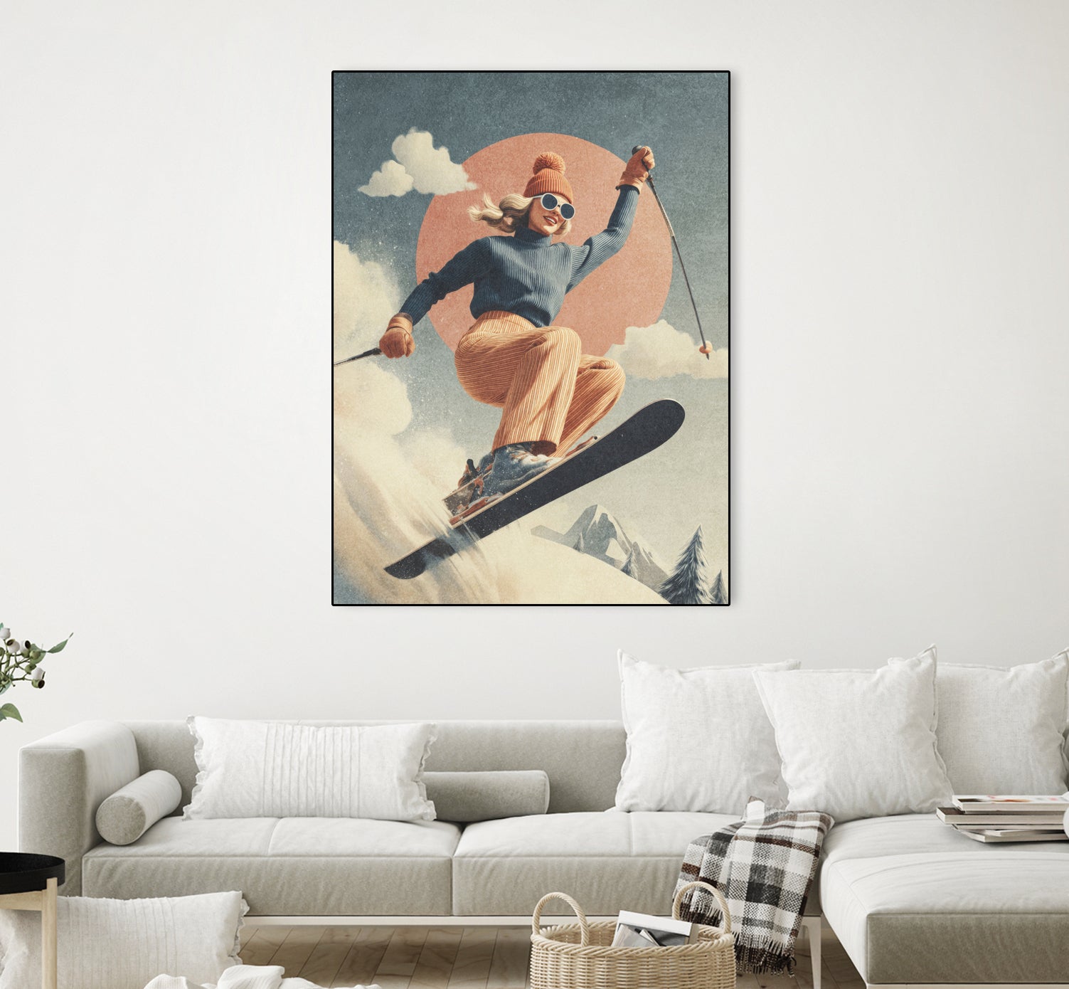 Skiing Adventure by Emel Tunaboylu on GIANT ART -  skiing25