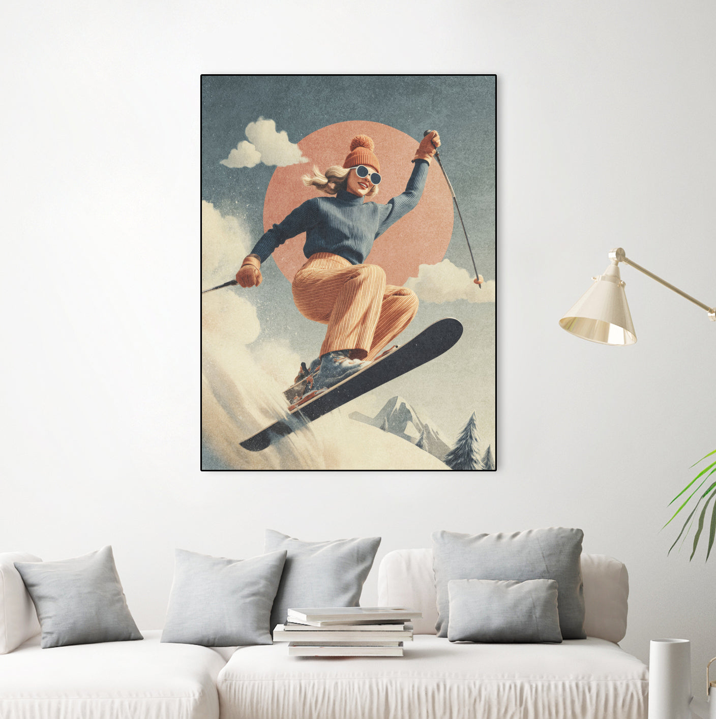 Skiing Adventure by Emel Tunaboylu on GIANT ART -  skiing25