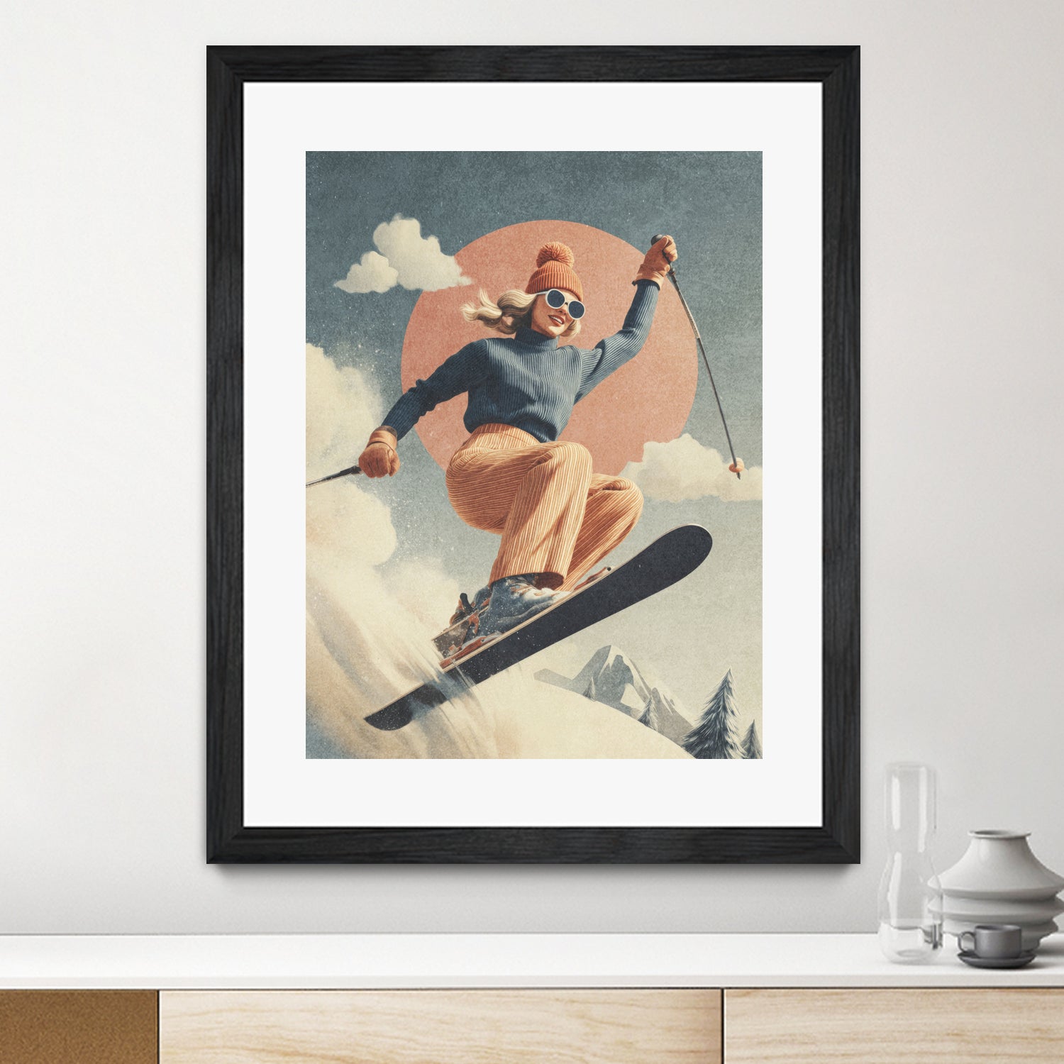 Skiing Adventure by Emel Tunaboylu on GIANT ART -  skiing25