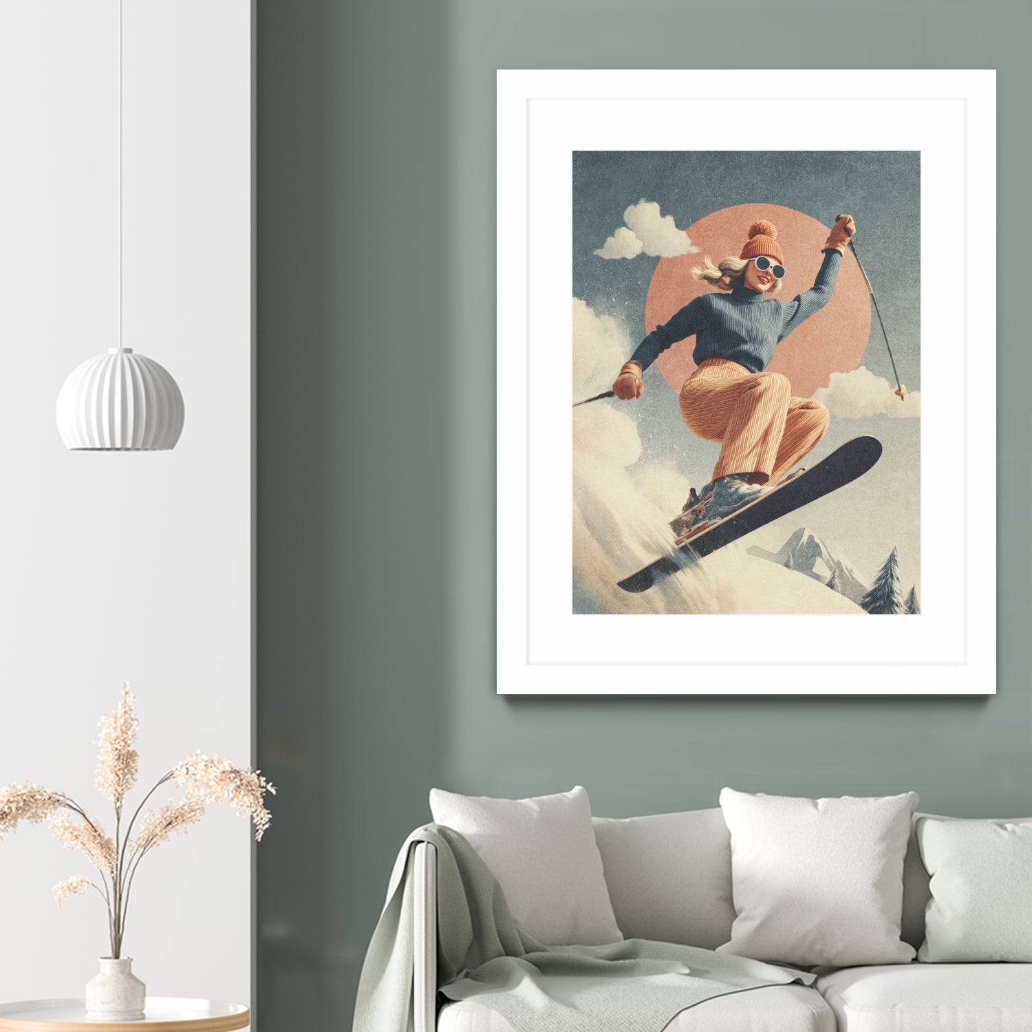 Skiing Adventure by Emel Tunaboylu on GIANT ART -  skiing25