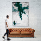 Dark Teal Room Abstract by Walt Johnson on GIANT ART - abstract dark