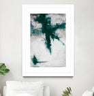 Dark Teal Room Abstract by Walt Johnson on GIANT ART - abstract dark