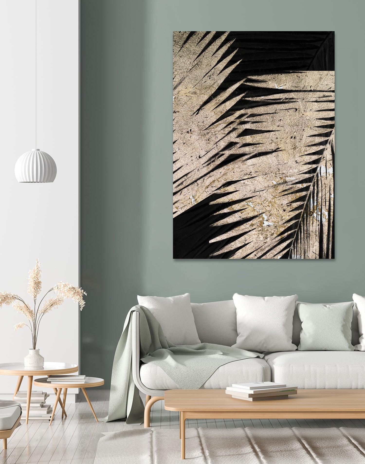 Neutral Palmas on Black I by Patricia  Pinto on GIANT ART - palms palmas