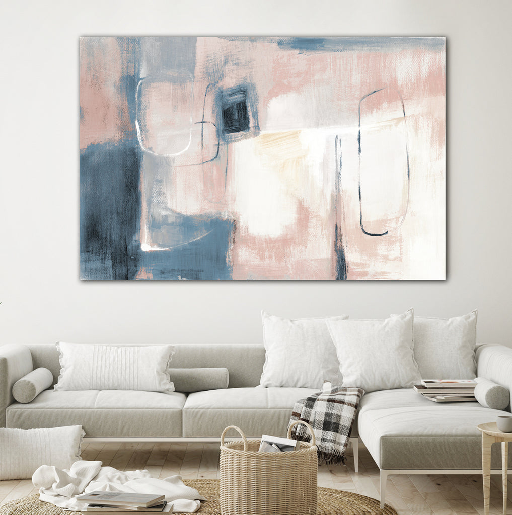 Pink and Blue Abstract I by Lanie Loreth on GIANT ART - abstract abstract