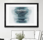 Teal with Silver Woods on White by Roberto Gonzalez on GIANT ART - abstract teal