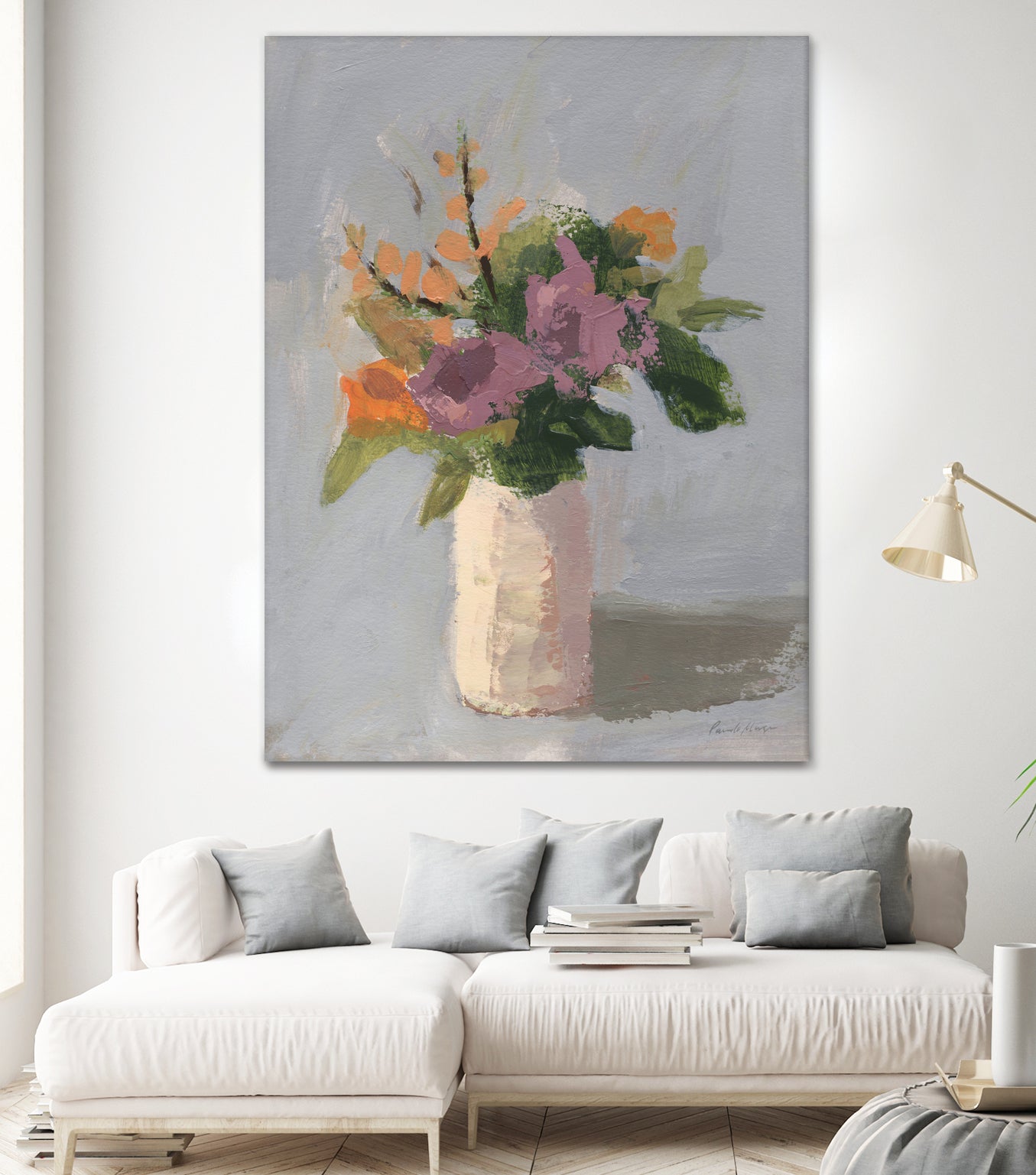 Fall Floral by Pamela Munger on GIANT ART - grey botanical