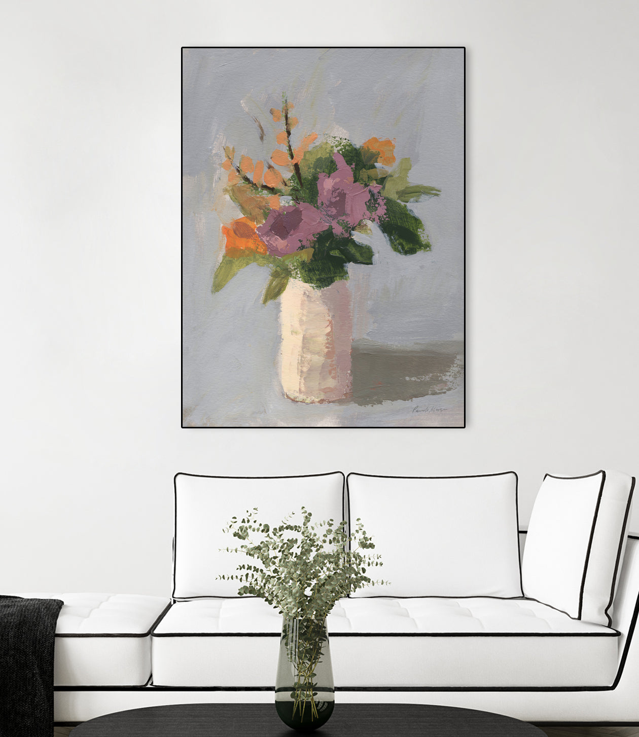 Fall Floral by Pamela Munger on GIANT ART - grey botanical