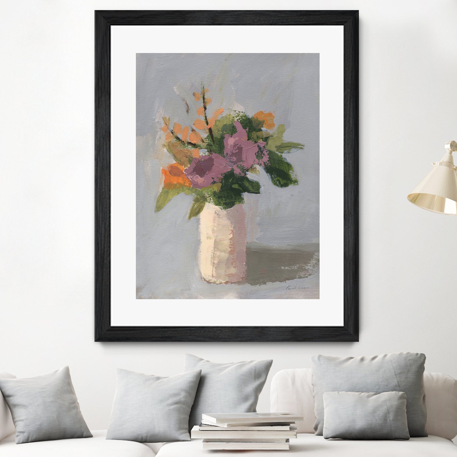 Fall Floral by Pamela Munger on GIANT ART - grey botanical