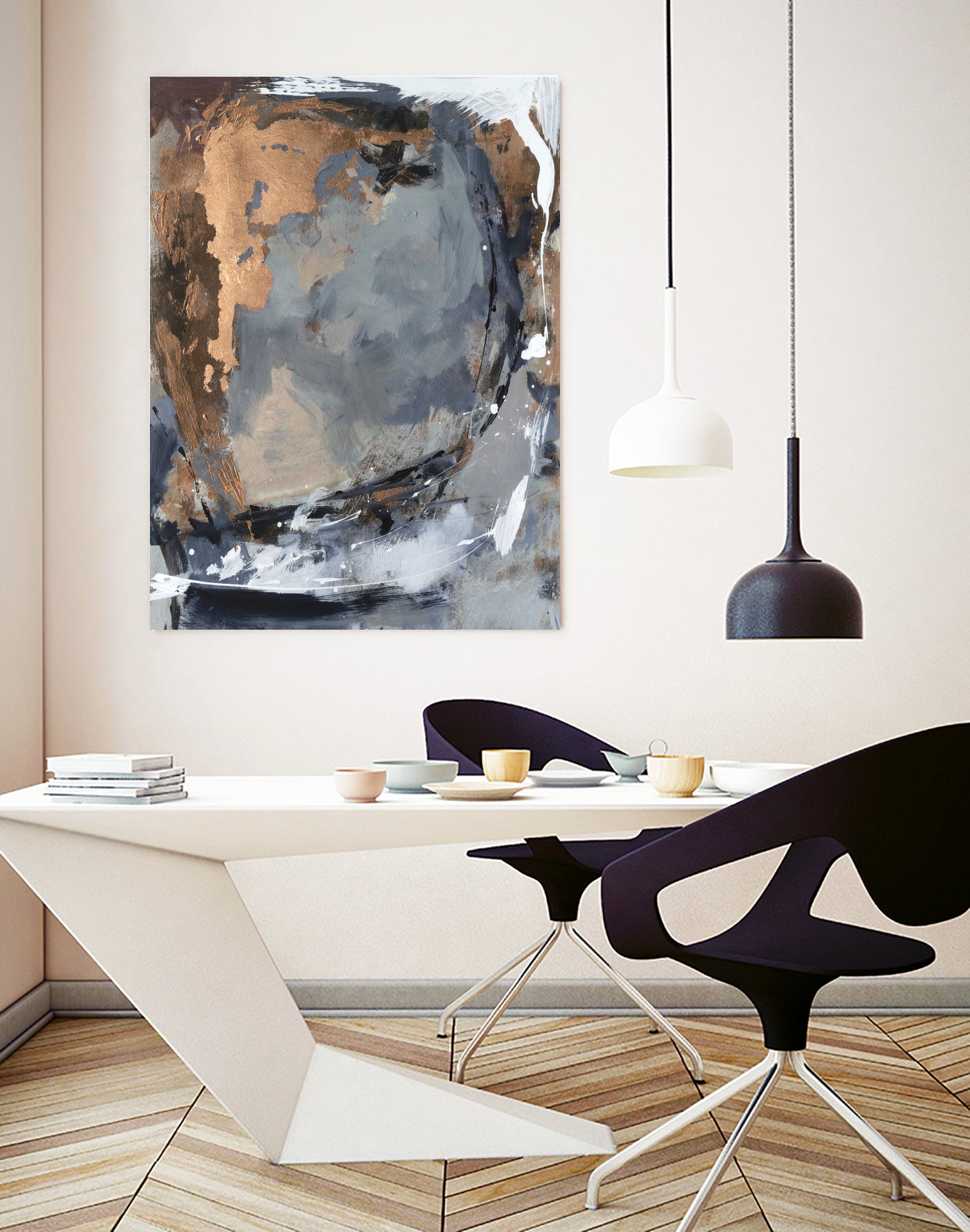 Copper Crested Twilight  II by Victoria Barnes on GIANT ART - abstract geometrics abstract