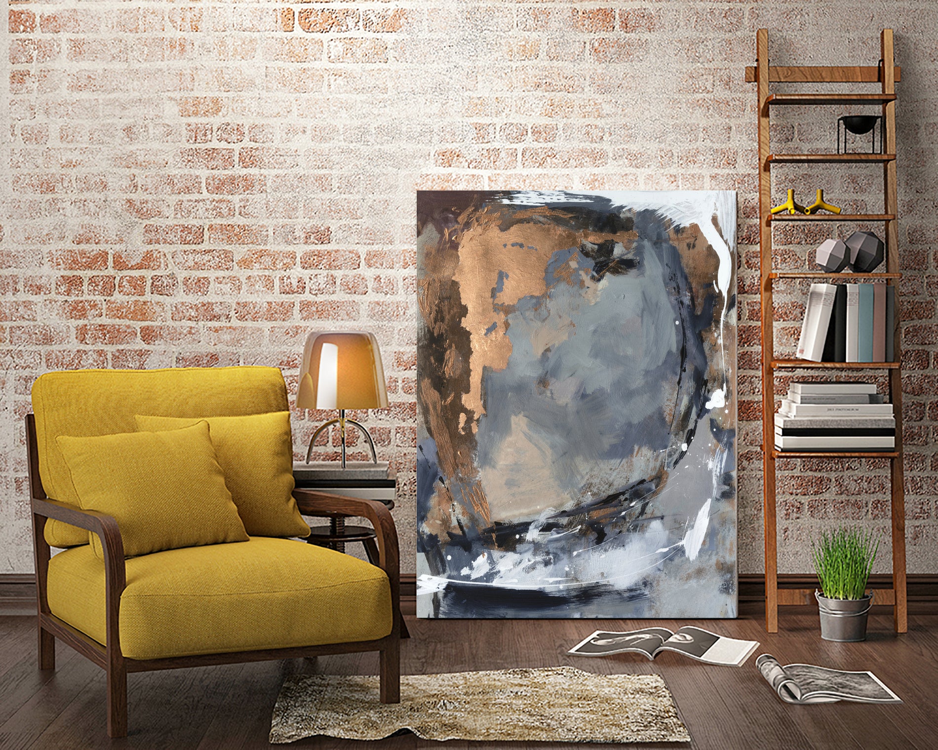 Copper Crested Twilight  II by Victoria Barnes on GIANT ART - abstract geometrics abstract