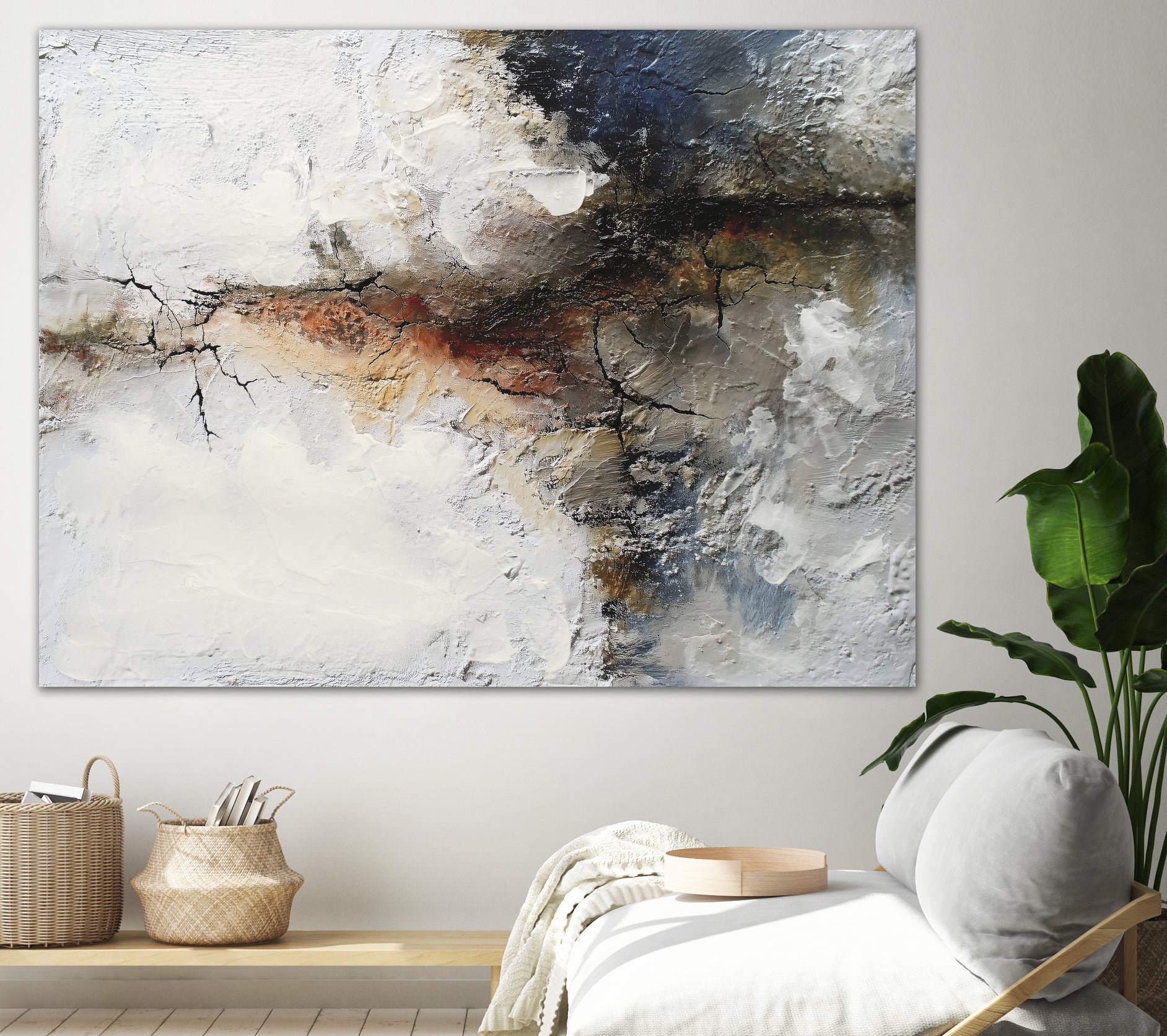 Unlined I by Melissa Wang on GIANT ART - abstract geometrics cloud dancer