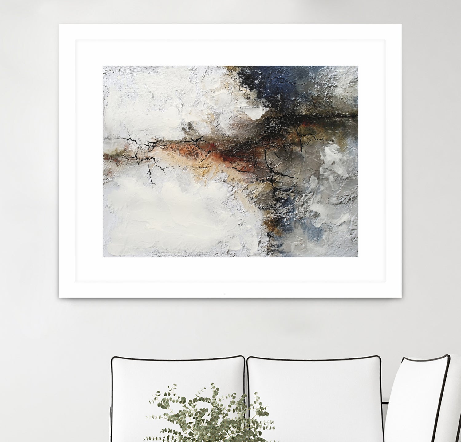 Unlined I by Melissa Wang on GIANT ART - abstract geometrics cloud dancer