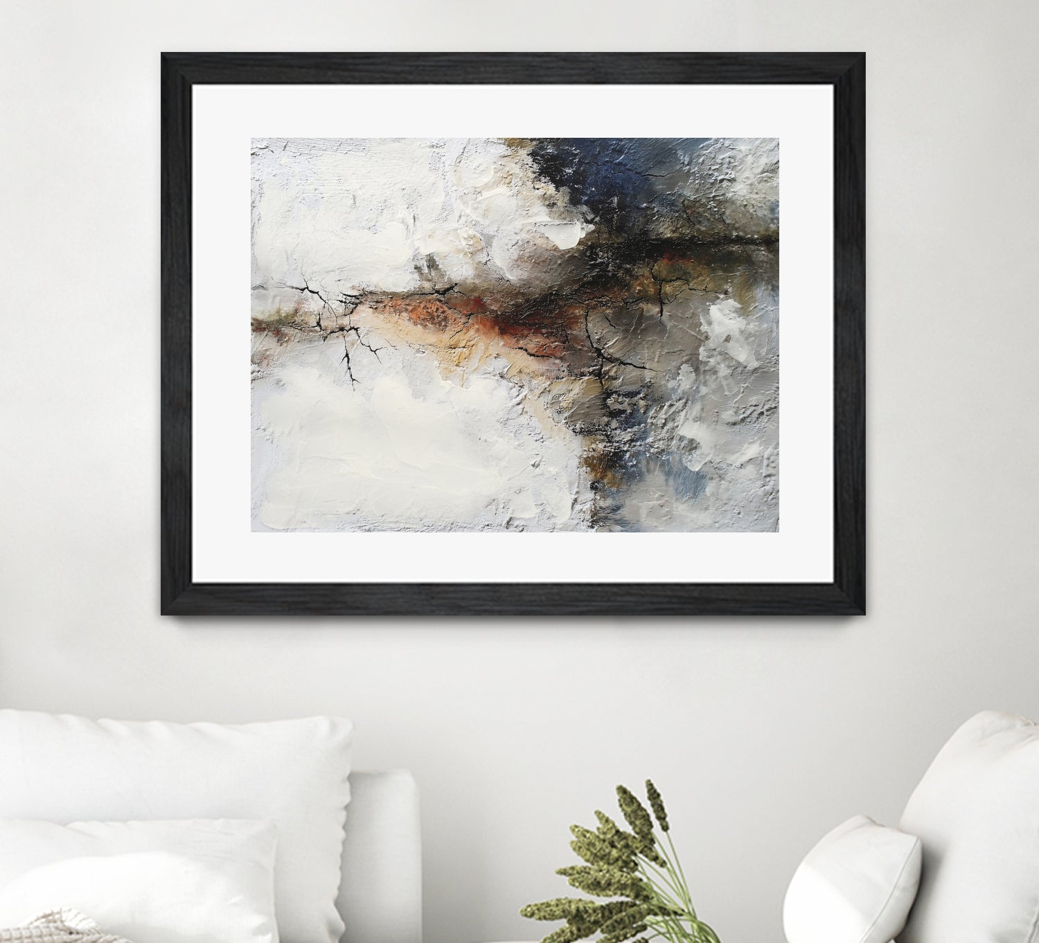 Unlined I by Melissa Wang on GIANT ART - abstract geometrics cloud dancer