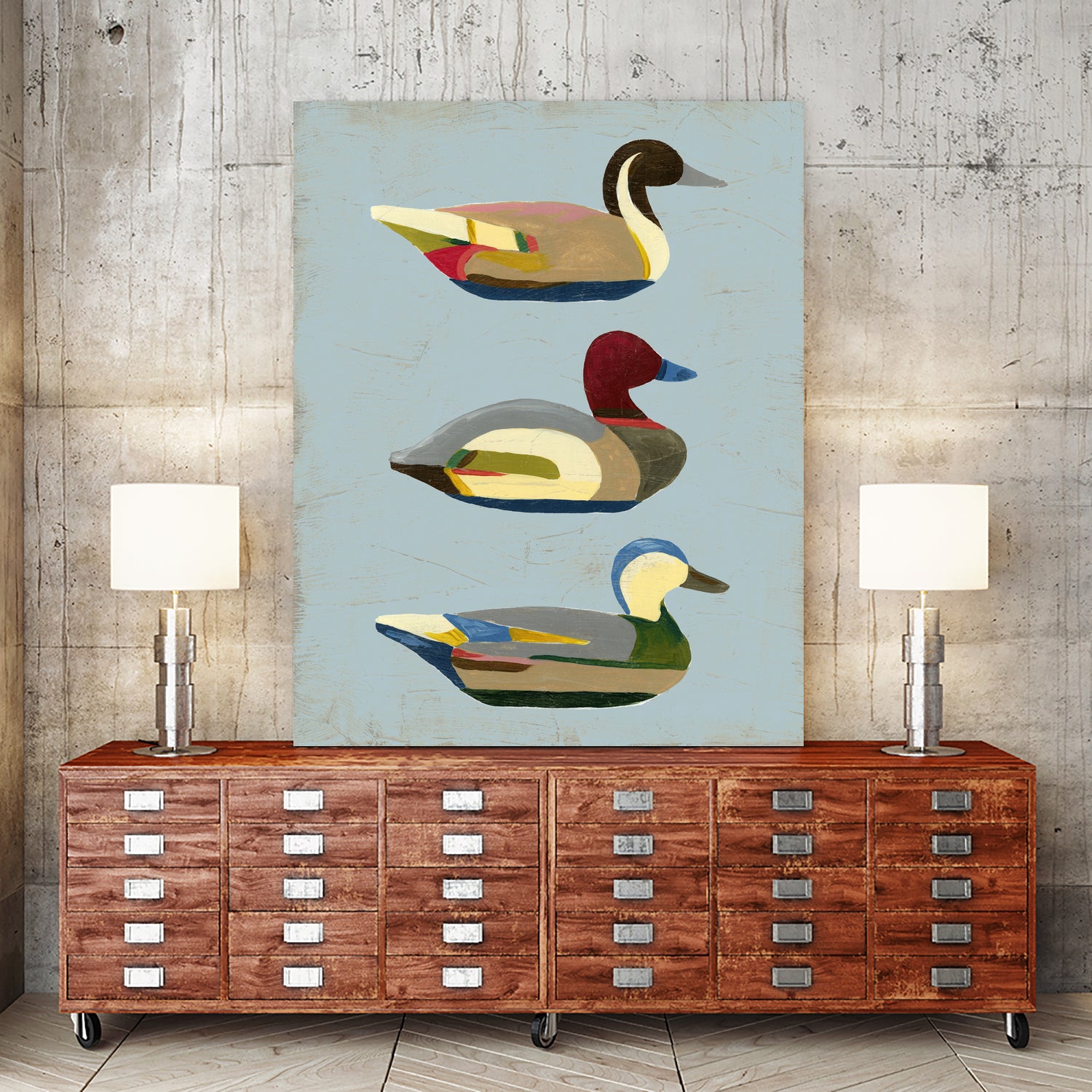 Decoy Ducks I by June Erica Vess on GIANT ART - animals nature birds