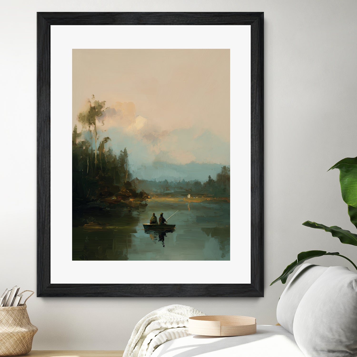 On The Lake I by Paula Freeman on GIANT ART - landscapes seascapes lakes rivers