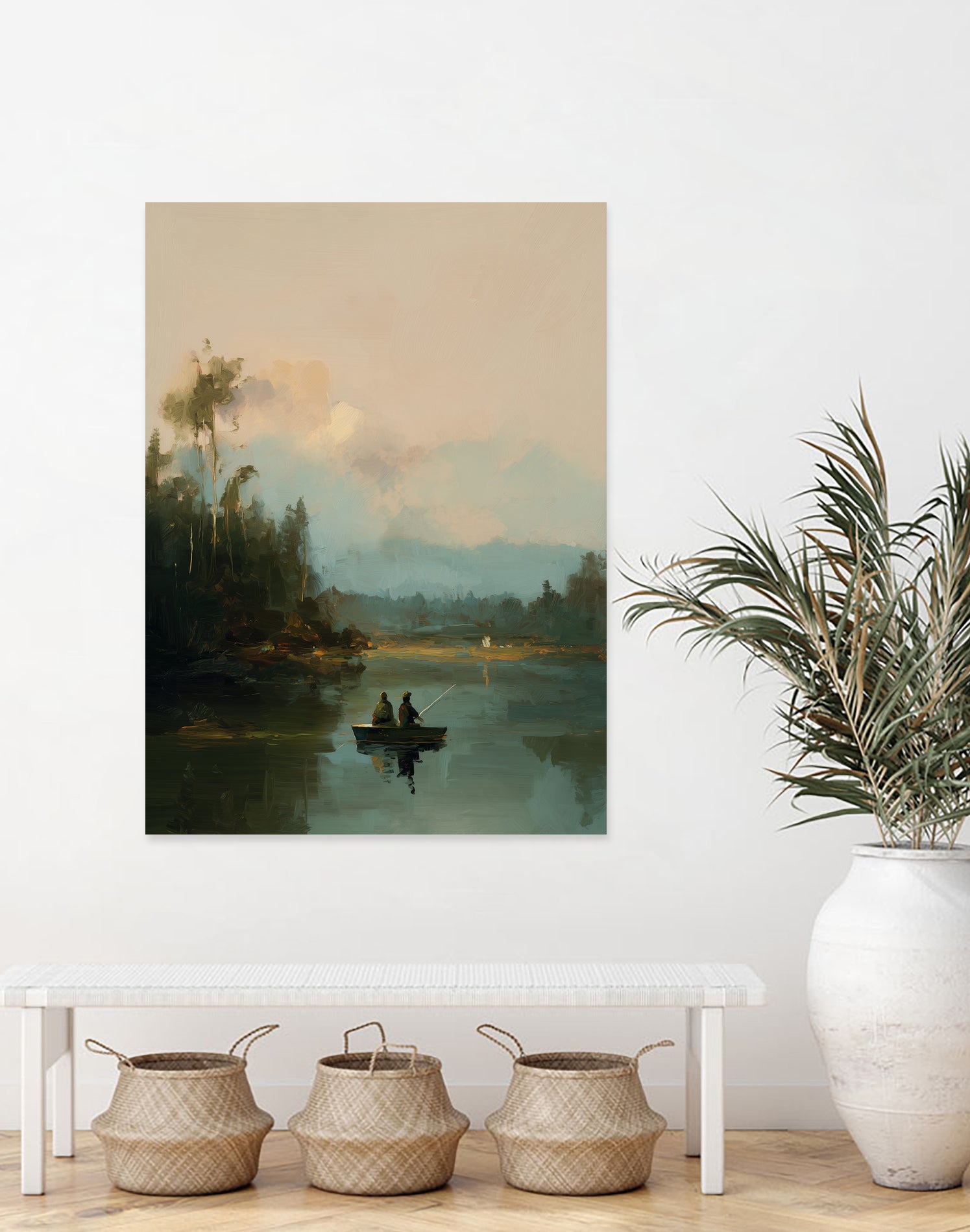 On The Lake I by Paula Freeman on GIANT ART - landscapes seascapes lakes rivers