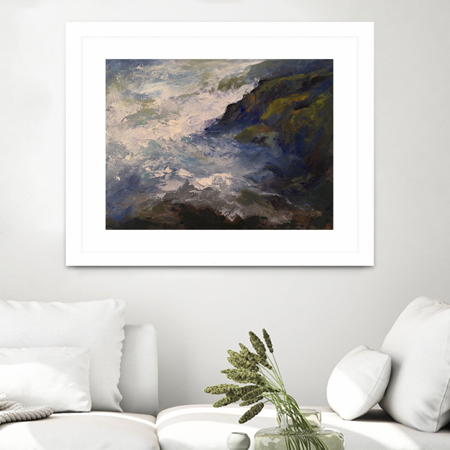 Cliff View by Sheila Finch on GIANT ART - landscapes seascapes seascapes
