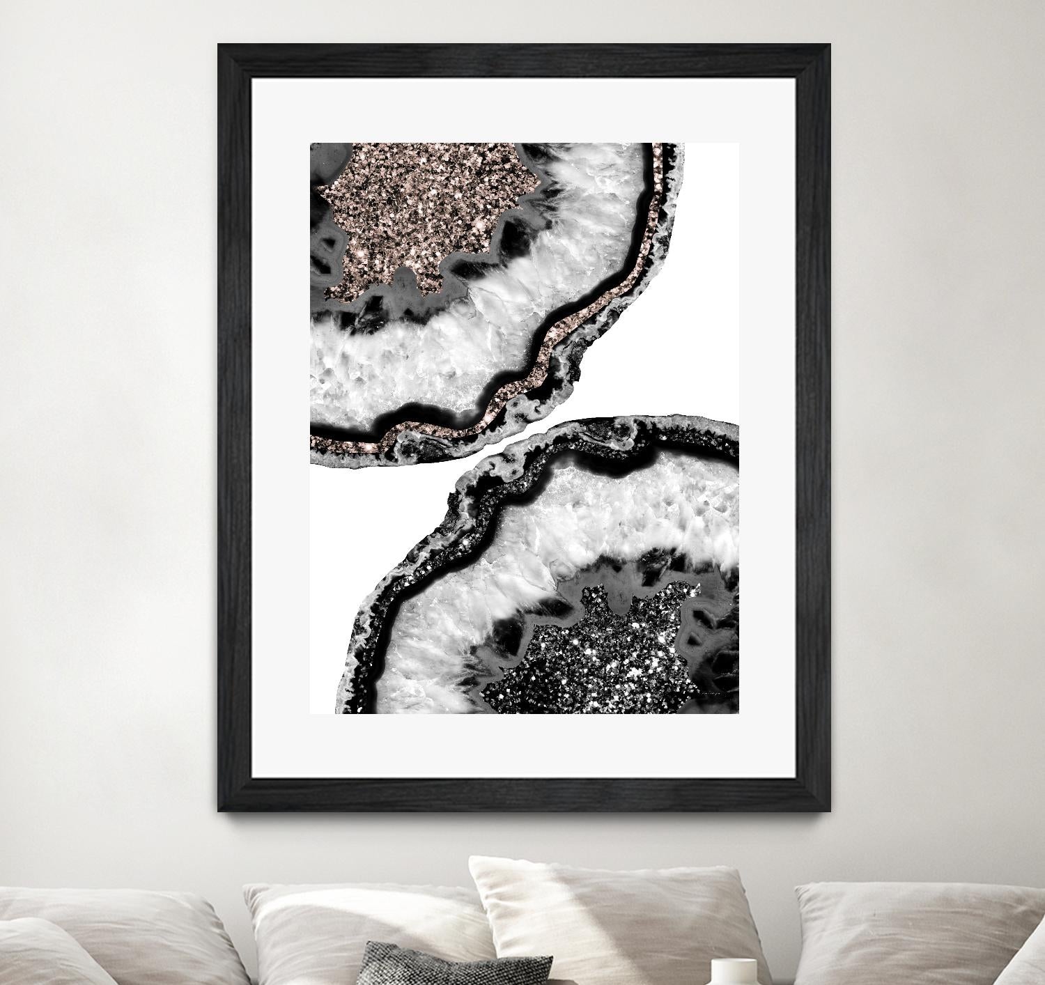 Yin Yang Agate Glitter Glam #1 #gem #decor #art by Anita's & Bella's Art on GIANT ART