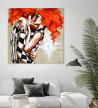 Flame by Marie Andrée Leblond on GIANT ART - orange men and women