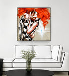 Flame by Marie Andrée Leblond on GIANT ART - orange men and women