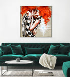 Flame by Marie Andrée Leblond on GIANT ART - orange men and women