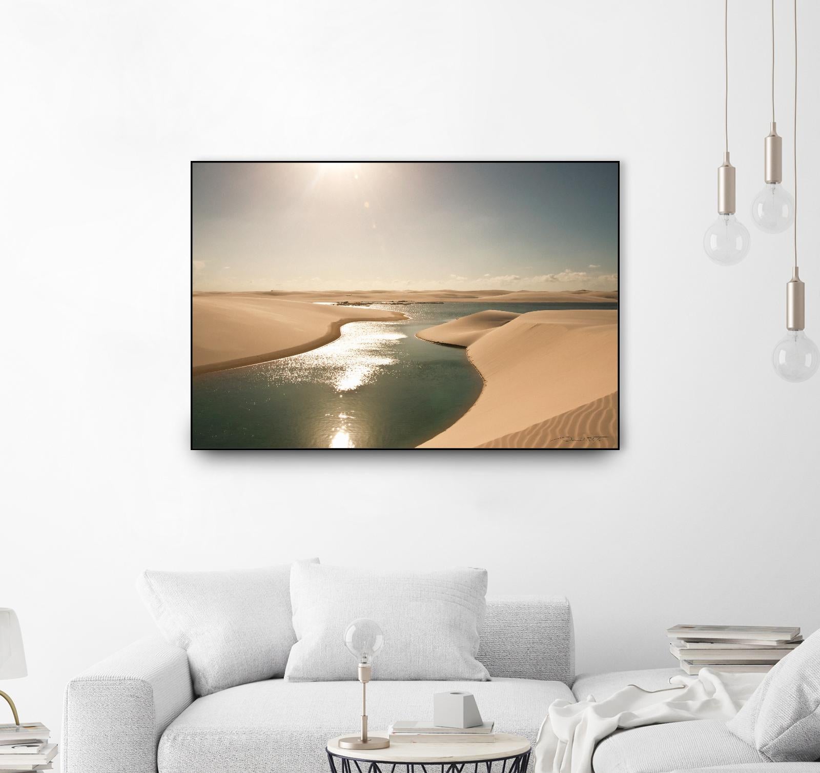 Soft Sunset by Daniel Stanford on GIANT ART - beige landscape river