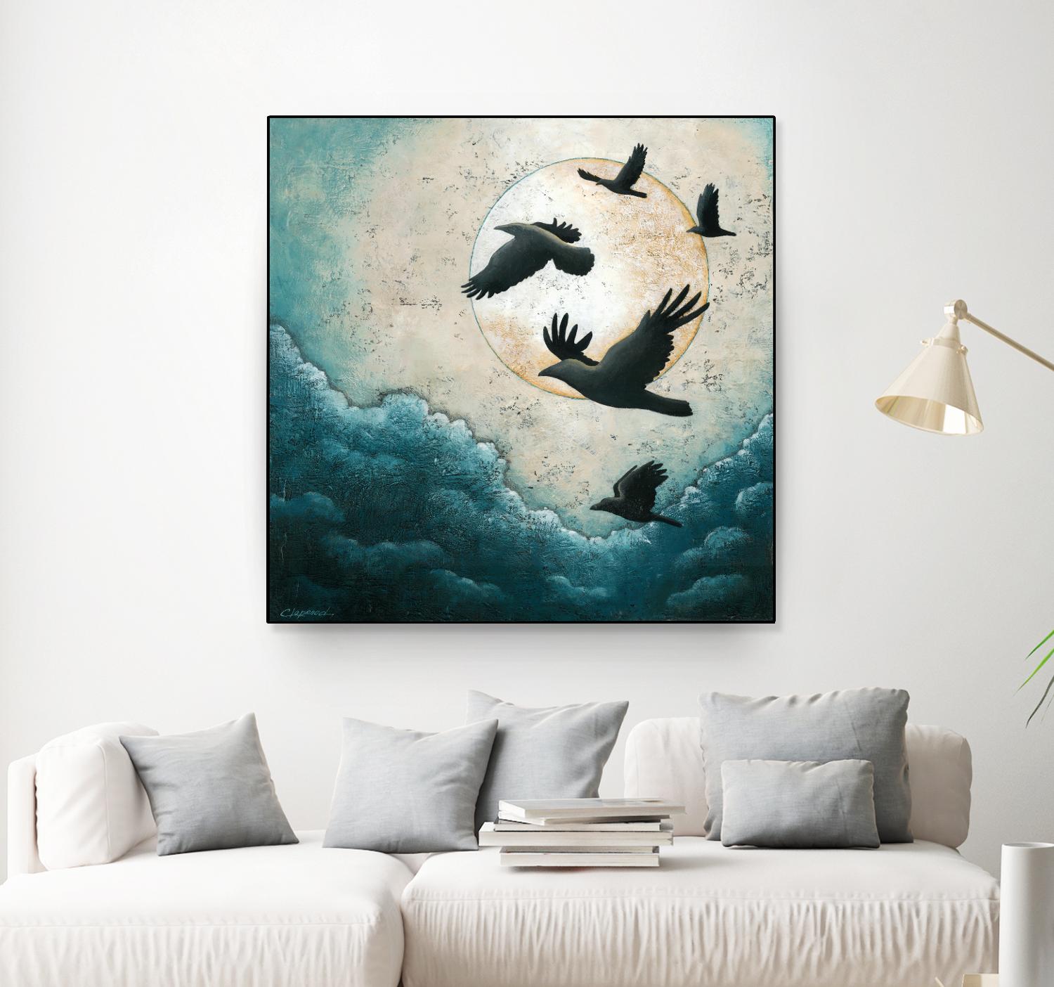 À la quiétude du grand halo by Marie Claprood on GIANT ART - white animals