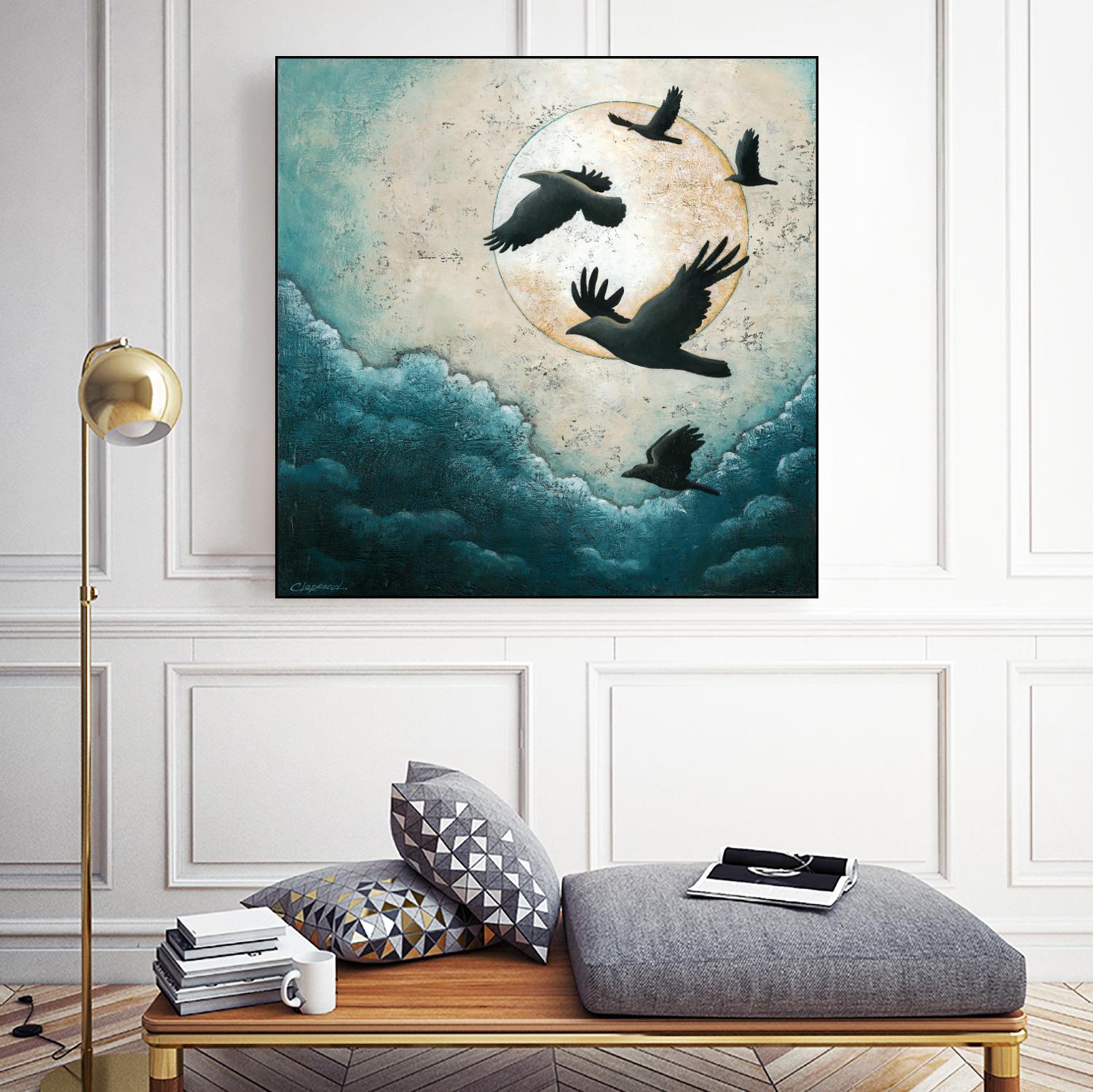 À la quiétude du grand halo by Marie Claprood on GIANT ART - white animals