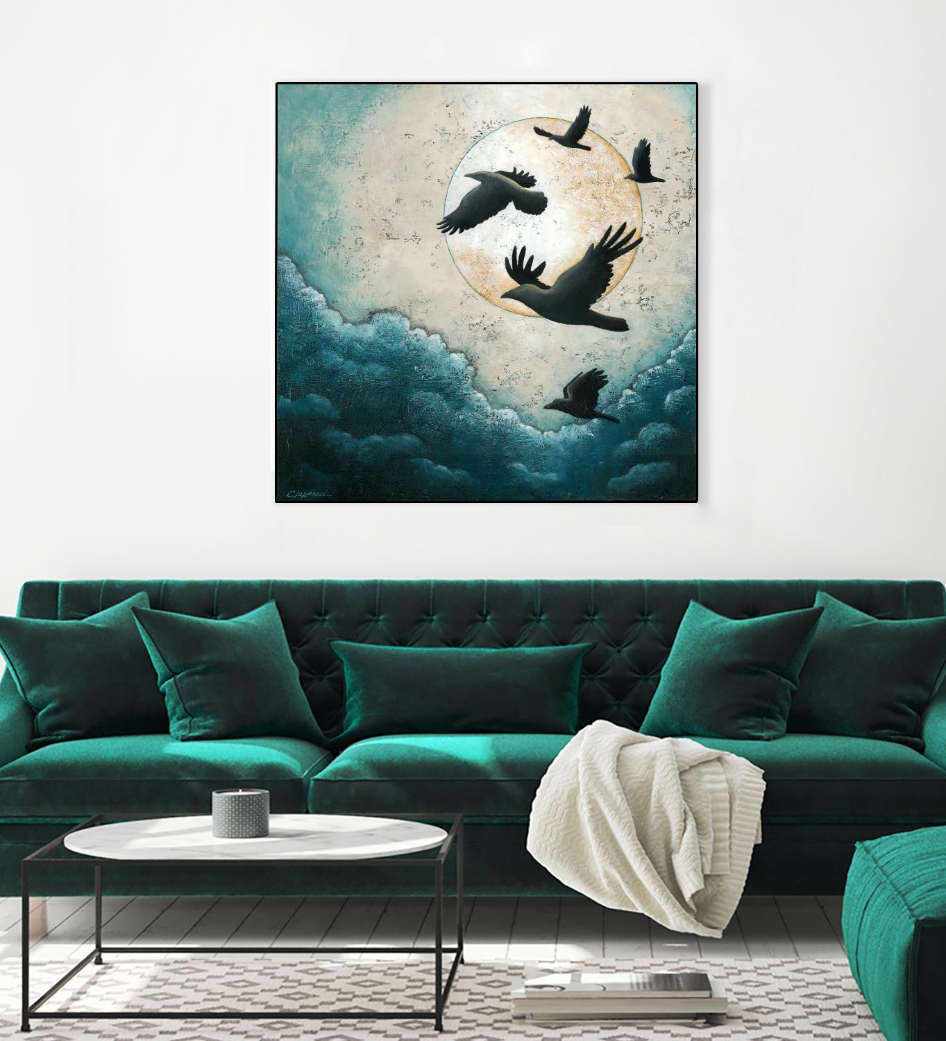 À la quiétude du grand halo by Marie Claprood on GIANT ART - white animals