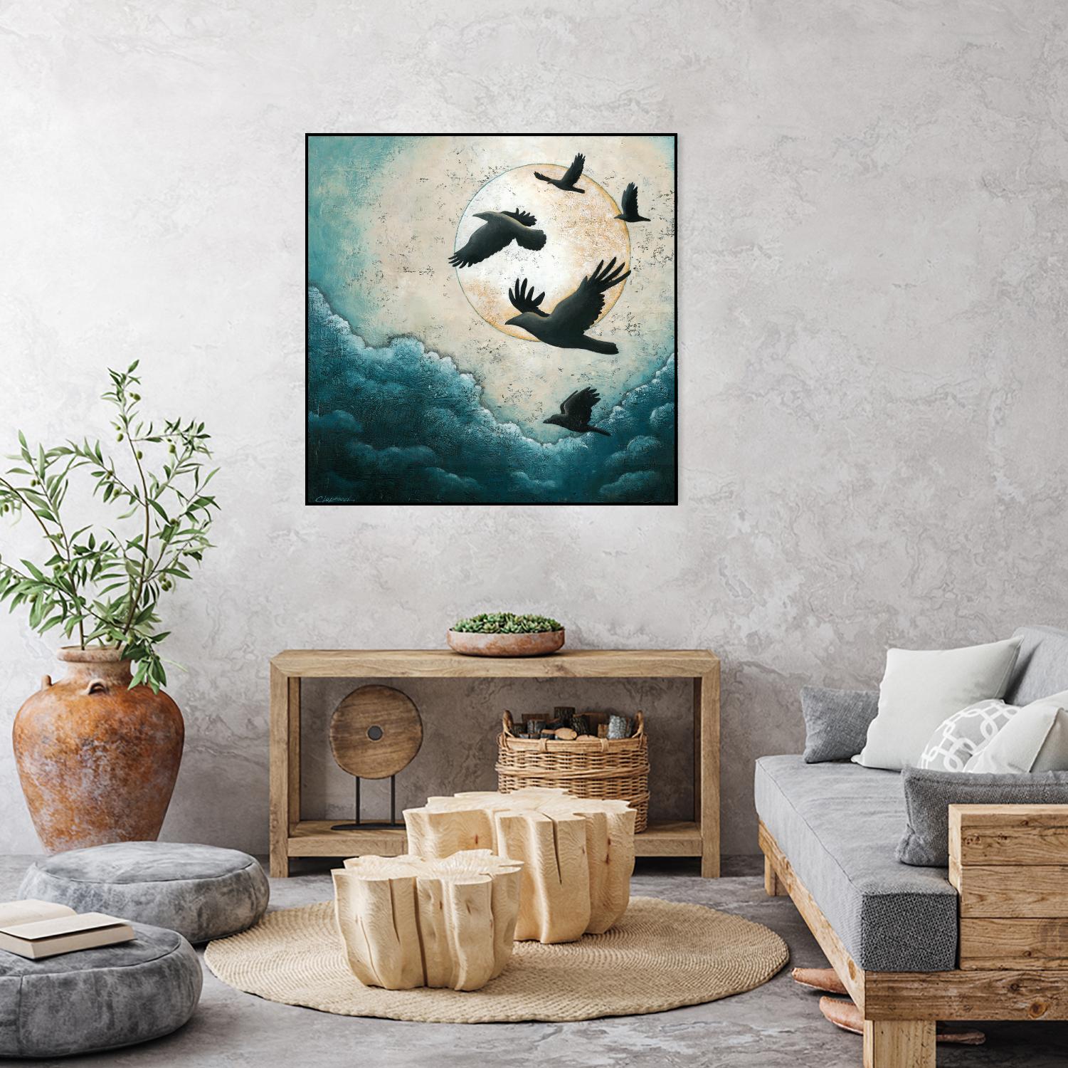 À la quiétude du grand halo by Marie Claprood on GIANT ART - white animals