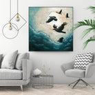 À la quiétude du grand halo by Marie Claprood on GIANT ART - white animals