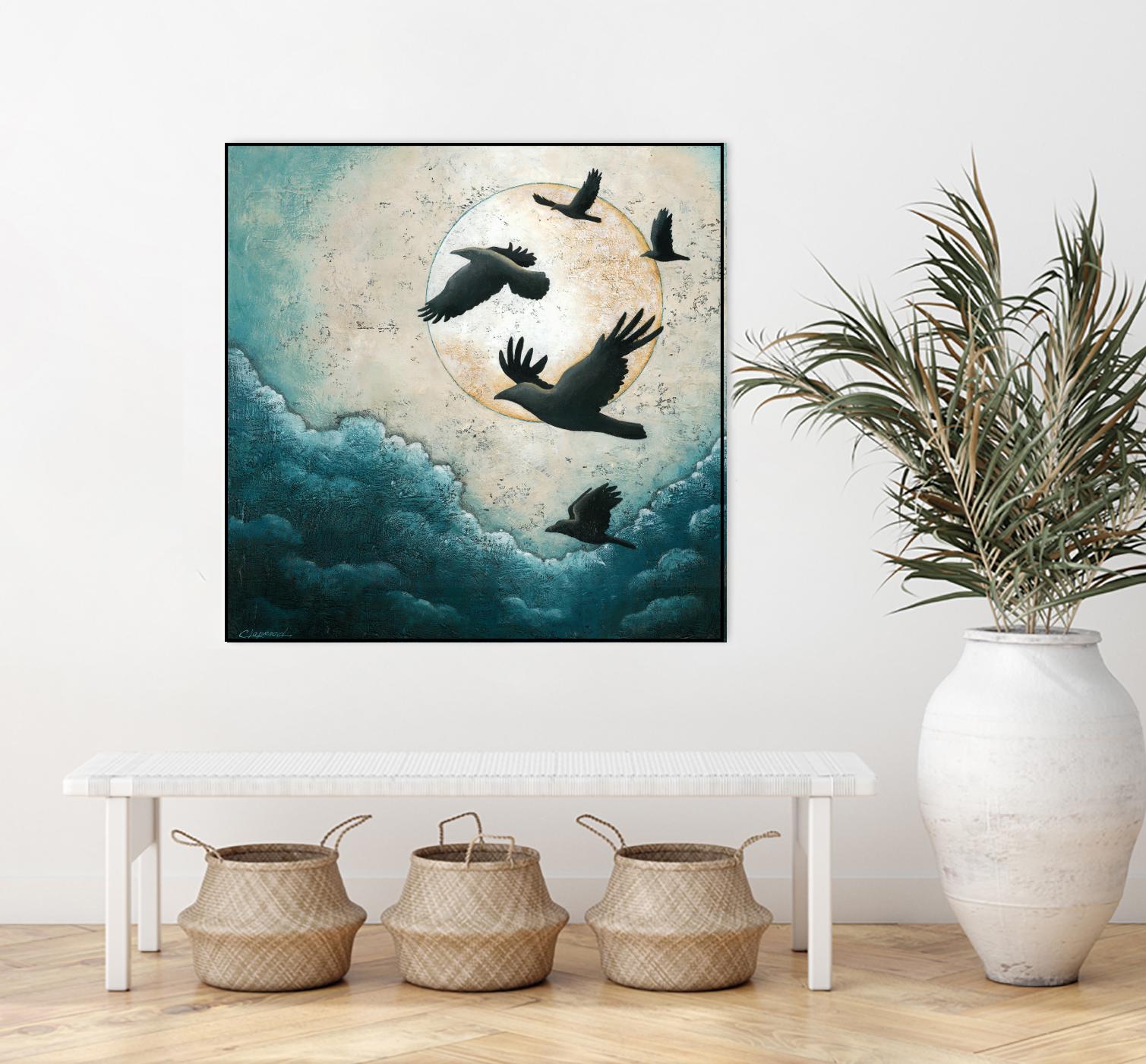 À la quiétude du grand halo by Marie Claprood on GIANT ART - white animals