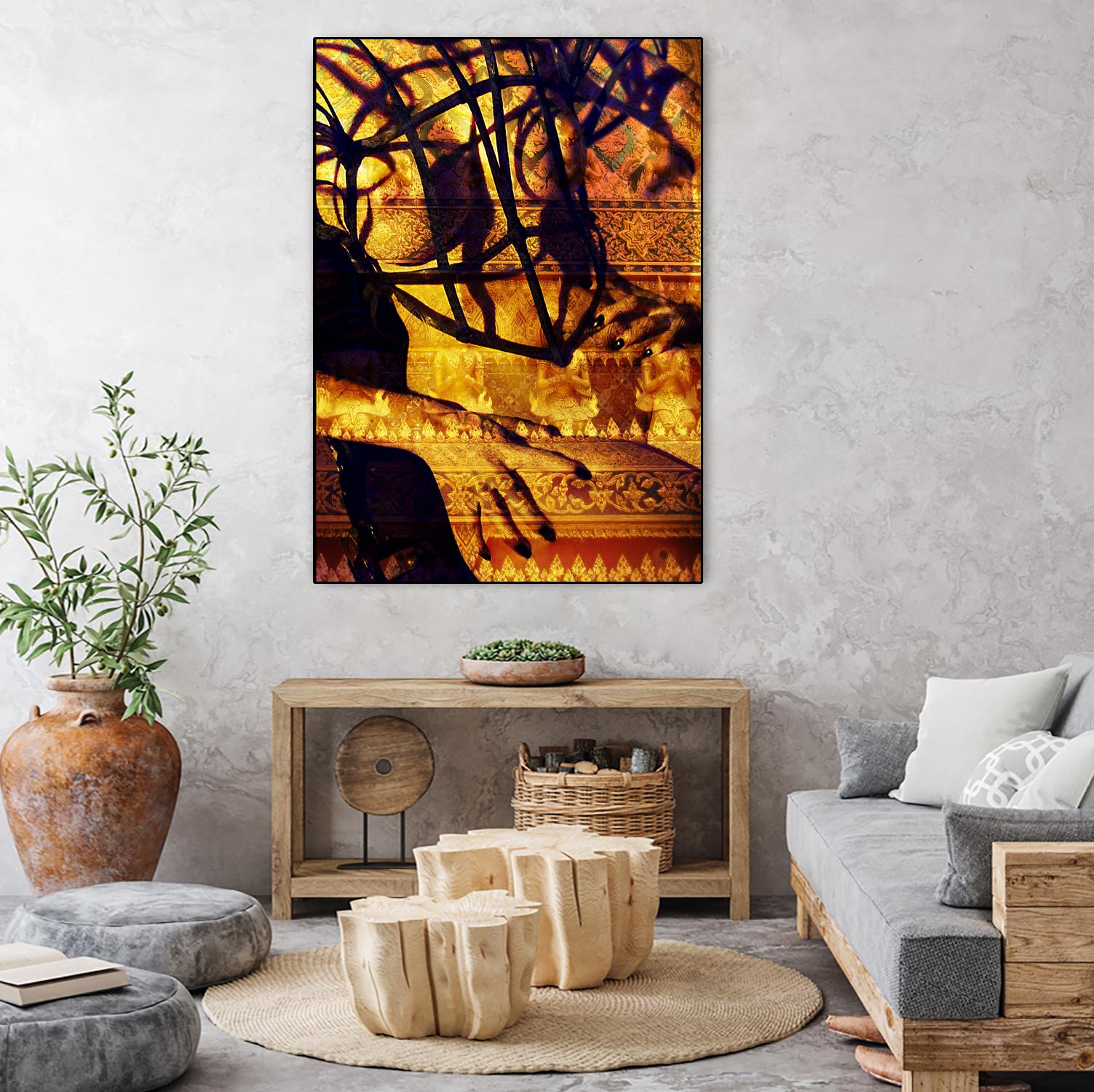 Body Temple Gold by Daniel Stanford on GIANT ART - black photo art