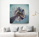 City Center I by Jean-François Dupuis on GIANT ART - blue city scene buildings