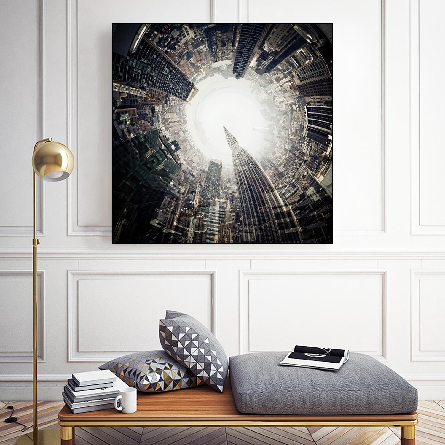 City Center II by Jean-François Dupuis on GIANT ART - white city scene ville