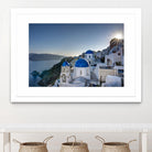 Beautiful blue domes of Santorini, Greece by Nick Jackson on GIANT ART - blue photographe