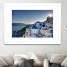 Beautiful blue domes of Santorini, Greece by Nick Jackson on GIANT ART - blue photographe