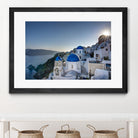 Beautiful blue domes of Santorini, Greece by Nick Jackson on GIANT ART - blue photographe