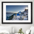 Beautiful blue domes of Santorini, Greece by Nick Jackson on GIANT ART - blue photographe