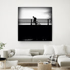 Lone Rider by Jean-François Dupuis on GIANT ART - white black & white bicyclette