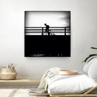 Lone Rider by Jean-François Dupuis on GIANT ART - white black & white bicyclette