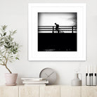 Lone Rider by Jean-François Dupuis on GIANT ART - white black & white bicyclette