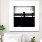 Lone Rider by Jean-François Dupuis on GIANT ART - white black & white bicyclette