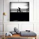 Lone Rider by Jean-François Dupuis on GIANT ART - white black & white bicyclette