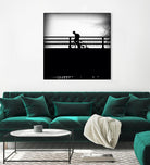 Lone Rider by Jean-François Dupuis on GIANT ART - white black & white bicyclette