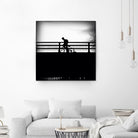 Lone Rider by Jean-François Dupuis on GIANT ART - white black & white bicyclette