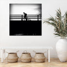 Lone Rider by Jean-François Dupuis on GIANT ART - white black & white bicyclette