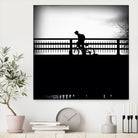Lone Rider by Jean-François Dupuis on GIANT ART - white black & white bicyclette