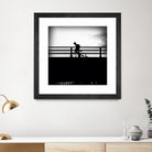 Lone Rider by Jean-François Dupuis on GIANT ART - white black & white bicyclette