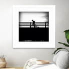 Lone Rider by Jean-François Dupuis on GIANT ART - white black & white bicyclette